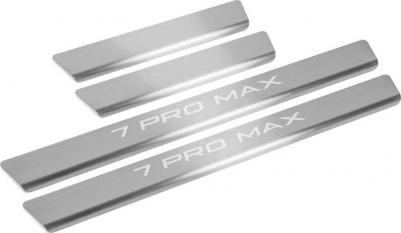 Накладки на пороги Rival для Chery Tiggo 7 Pro Max 2022-н.в., нерж. сталь, с надписью, 4 шт., NP.0902.3 – фото 5