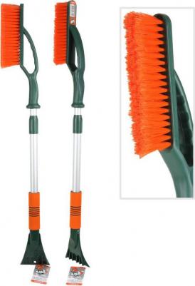 LS203/2 cо скребком, телескоп, поролоновая ручка, оранжево-зеленая 48320
