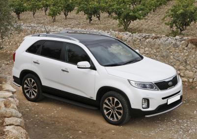 Алюминиевые пороги для Kia Sorento 2012- Premium-Black – фото 3