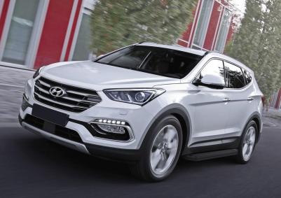Автомобильные пороги для Hyundai Santa Fe III 2012-2018 г.в./Santa Fe Premium 2015-2016 г.в. Premium-Black – фото 3