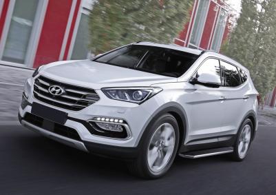 Автомобильные пороги для Hyundai Santa Fe III 2012-2018 г.в./Santa Fe Premium 2015-2016 г.в. Premium