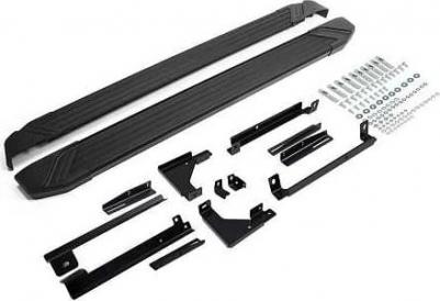 Порог-площадка Black F173ALB + комплект крепежа, Hyundai Creta 2021- F173ALB.2314.1