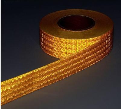 Светоотражающая лента, самоклеящаяся, желтая, 5 см х 25 м 2604175