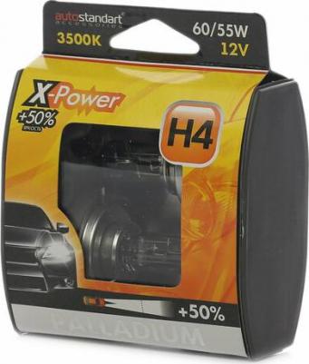 Лампа X-Power H4-12V 60/55W P43t 2 шт – фото 1