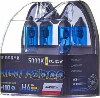 Лампа H4 12v 60/55w (135/125w) 5000k, 2 Ш арт. AB5004 – фото 4