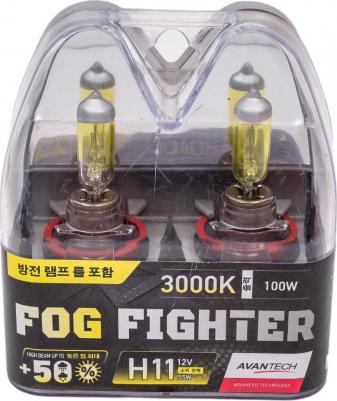 Лампа высокотемпературная FOG FIGHTER H11 12V 55W 3000K - 2 шт – фото 2