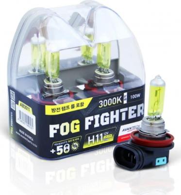 Лампа высокотемпературная FOG FIGHTER H11 12V 55W 3000K - 2 шт – фото 4