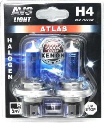 Лампа галогенная ATLAS /5000К/ H4.24V.75/70W (блистер, 2 шт.) – фото 4