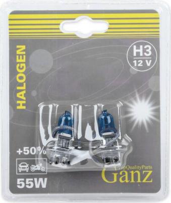 Лампа накаливания автомобильная цоколь pk22s 12В 55Вт GIP06050