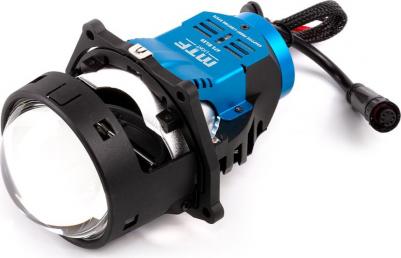 Система автоматического поворотного света AFS с двухчиповой BILED линзой, с датчиком положения руля и шаговым мотором. Светодиодные модули ближнего и