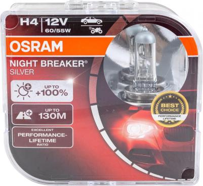 Лампа Галогенная H4 12v 60/55w Night Breaker Silver ар – фото 3