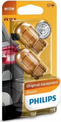 Лампа желтая 12V 21W WY21W безцокольная блистер 2 шт. 12071B2