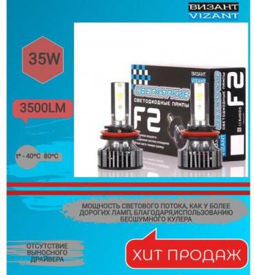 Светодиодные лампы F2 цоколь H7 с чипом csp 7000lm 5000k/F2H7