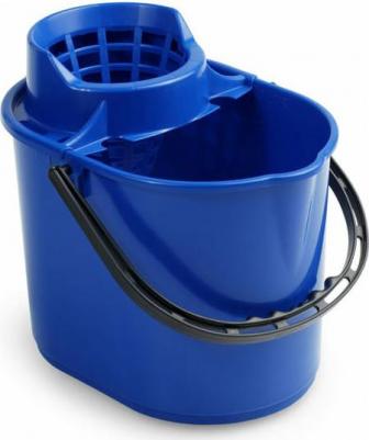 Пластиковое ведро с отжимом 12 литров, синее 00005271