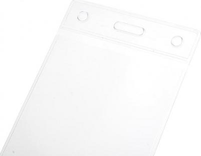 Бейдж вертикальный 138x96 мм с зажимом и синей тесьмой 4670072269764 – фото 4