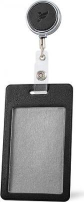 Держатель для пропуска, бейджа, чехол для карт доступа с рулеткой / Карман обложка для проездного, цвет Черный – фото 3