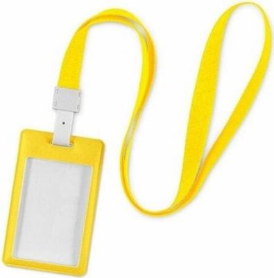 Лента для бейджа / Держатель для бейджа с карманом для карты, пропуска, светоотражающий, цвет Серебристо-желтый – фото 5