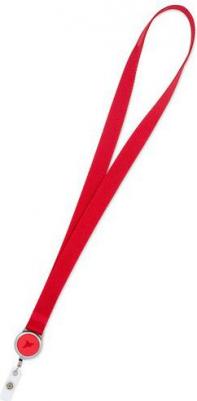 Лента для бейджа / держатель для бейджа с металлическим ретрактором рулеткой "Премиум", цвет Серый