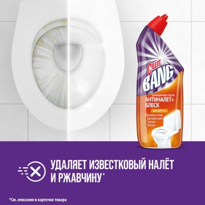 Средство дезинфицирующее для туалета Анти-налет+Блеск Сила цитруса 750мл – фото 14