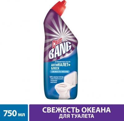 Средство дезинфицирующее для туалета Анти-налет+Блеск Свежесть океана 750мл – фото 5