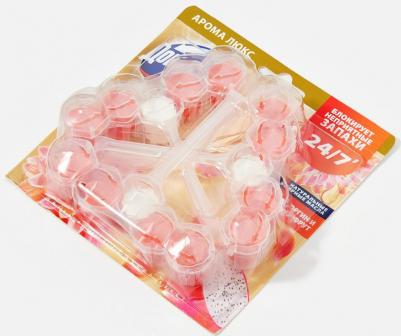 Блок для очищения унитаза Power 5 Aroma Lux Экзотический букет, 3х50 г – фото 4