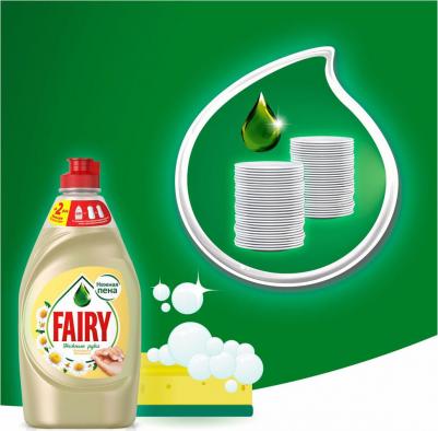 Средство для мытья посуды Нежные руки Ромашка 1.35 л – фото 5