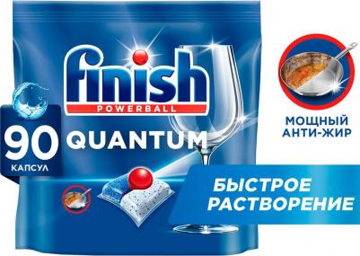 Средство для мытья посуды в посудомоечной машине quantum 90 шт – фото 4