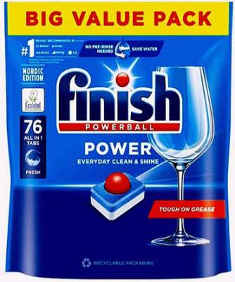 Таблетки для посудомоечных машин Powerball Clean&Shine, 76 штук – фото 3