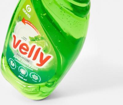 Средство для мытья посуды лайм и мята Velly Premium 500 мл – фото 12