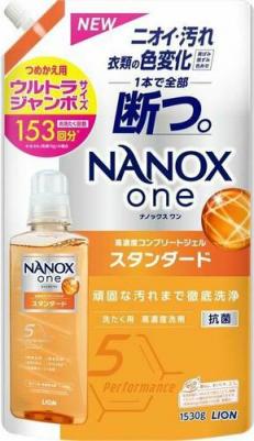 Концентрированное жидкое средство для стирки белья Nanox One Standard против стойких загрязнений, мягкая упаковка 1530г