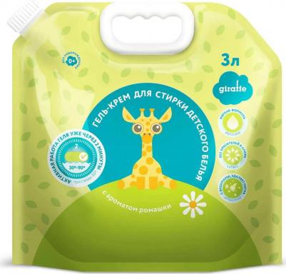 Гель-крем Giraffe для детского белья с ароматом ромашки 3 л