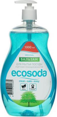 Бальзам для мытья посуды и детских принадлежностей EcoSoda "Original", быстросмываемый, 1 л – фото 2