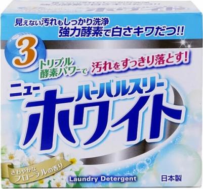 Стиральный порошок Herbal Three с отбеливателем и ферментами для цветного и белого белья, 800 гр., Япония – фото 1