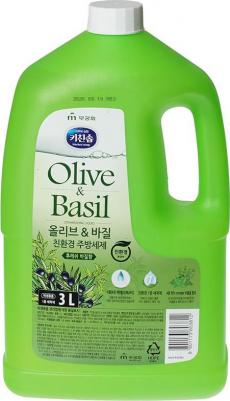 Olive Basil Жидкость для мытья посуды, олива и базилик 3 л – фото 1