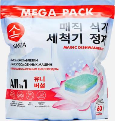 Таблетки для посудомоечной машины Таблетки для посудомоечных машин ALL IN ONE с энзимами 60.0
