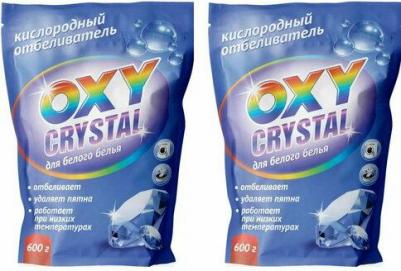 Кислородный отбеливатель для белого белья Oxy Crystal 600 г – фото 9