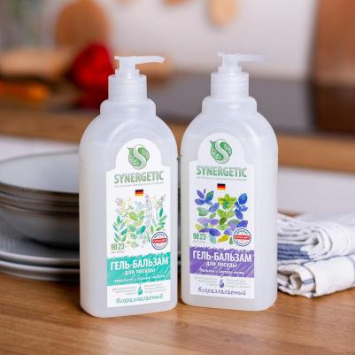 Гель-бальзам для мытья посуды и детских игрушек Базилик и свежая мята 500мл – фото 5