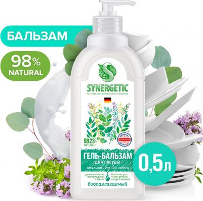 Гель-бальзам для мытья посуды и детских игрушек Эвкалипт и горный чабрец 500мл – фото 1