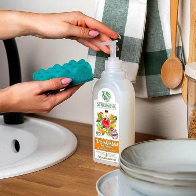 Гель-бальзам для мытья посуды и детских игрушек Сочный гранат и абрикос 500мл – фото 3