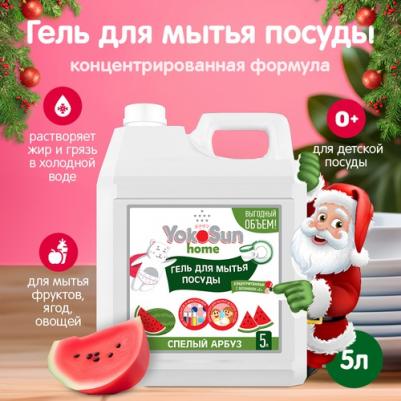 Гель для мытья посуды, 5 литров, аромат спелого арбуза