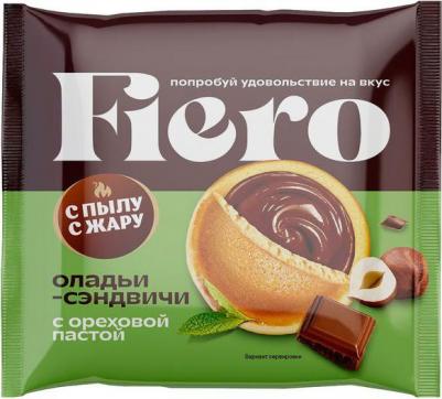 Оладьи-сэндвичи Fiero с ореховой пастой замороженные, 60 г