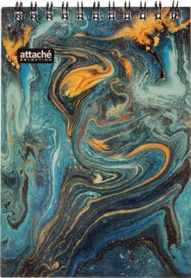 Блокнот Fluid A6 80 листов бирюзовый в клетку на спирали (101х145 мм) – фото 12