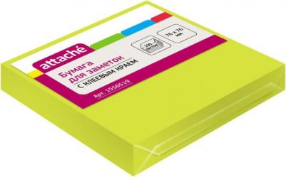 Стикеры 76х76 мм неоновые желтые (1 блок, 100 листов) – фото 4