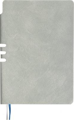 Блокнот A5 (15 х 21 см), "Nebraska", под кожу, 80 листов, линия, серый – фото 10