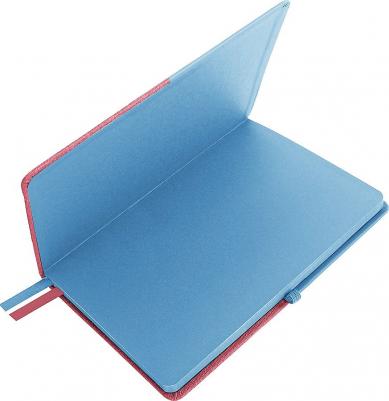 Блокнот A5 "Duo", под кожу с резинкой, 80 листов, клетка, голубой/розовый – фото 7