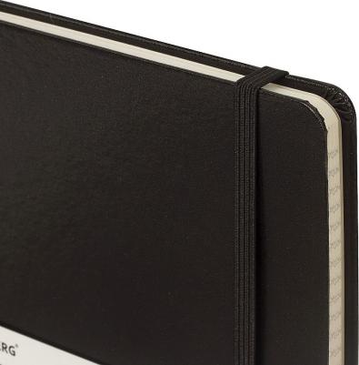 Блокнот А5, "Metropolis", балакрон, резинка, 80 л., черный, 111585 – фото 1