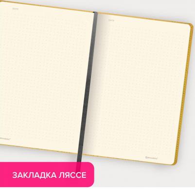 Блокнот А5, "Metropolis Mix", под кожу, 80 л., в точку, желтый, 113316 – фото 3