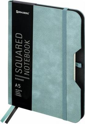 Блокнот A5 "Note", под кожу софт-тач, с резинкой, 80 листов, клетка, черный – фото 14