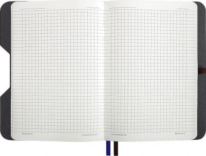 Блокнот A5 "Note", под кожу софт-тач, с резинкой, 80 листов, клетка, коричневый – фото 2