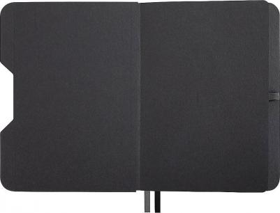 Блокнот A5 "Note", под кожу софт-тач, с резинкой, 80 листов, клетка, серый – фото 5